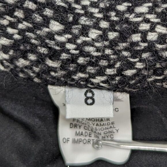 Ulla Johnson Blazer 8 Black Drape Waterfall Black White Wool Alpaca‎ Mohair - Picture 7 of 8